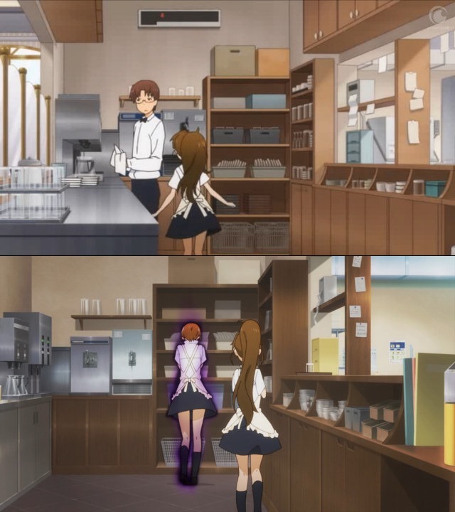 A double screenshot comparing the animation quality, with the top from season 1 and the bottom from season 2