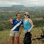 Grainne and Lynette enjoying their common Ireland land connection. Different ends, but no bombs nearby so should be ok.