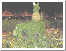 Florida vacation Epcot topiary Eeyore and Piglet Florida vacation Epcot topiary Eeyore and Piglet