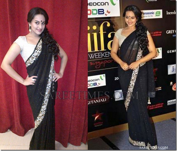 Sonakshi_Sinha_Black_Saree_IIFA_Awards
