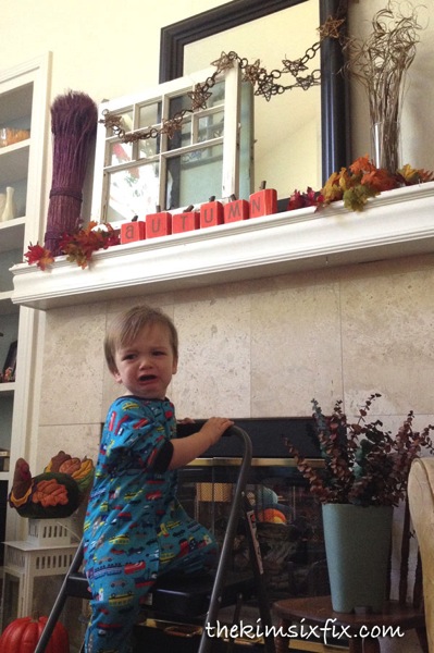 Baby with mantel