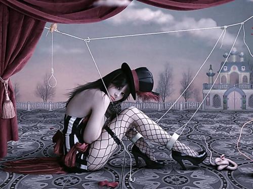 Fantasy Goth In Hat, Gothic Girls