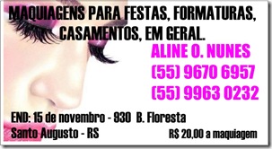 cartão maquiagem aline