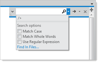 Options on the VS 11 search