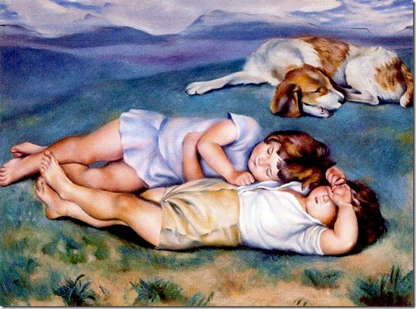Josep de Togores i Llach -Niños durmiendo -1927