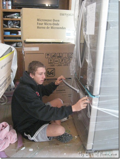 Installing handles on refrigerator