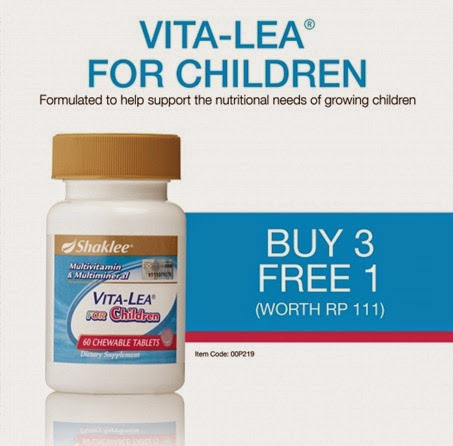 Promo Vita-lea Multivitamin Untuk Kanak-kanak–Buy 3 FREE 1