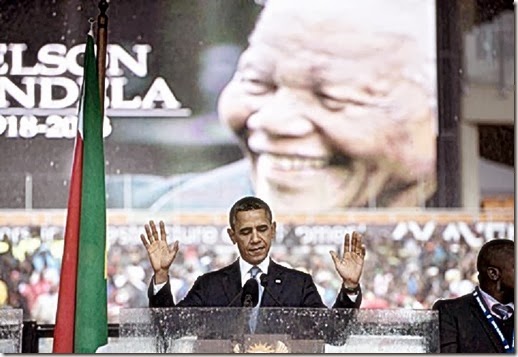 Barack Obama Eulogizing Mandela 12-10-13