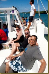 Melissa greg todd on catamaran Melissa greg todd on catamaran