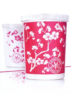 Smells like: patchouli-spiked peach blossom, peony, gardenia, tuberose, and cardamom. Bond No. 9 Chinatown Scented Candle, $95, bondno9.com.