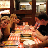 team parapara at dinner in Tokyo, Tokyo, Japan