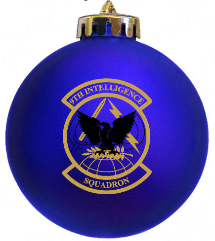9th Intelligence Squadron Christmas Ornament with logo  designed at http://www.fundraisingornaments.com