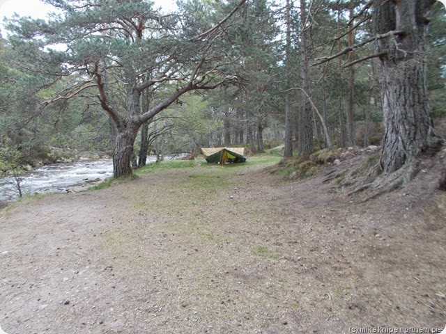 camp at cairngorm club footbridge