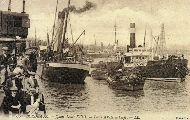 El vapor CASTRO-ALEN en Bordeaux. Postal. Foto de Lucien Levy. C. 1903. Del libro Barcos, Barcos y Barcos. Colección Jose Maria Armero.jpg