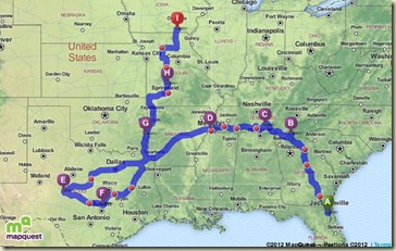 Driving Directions from 32 Fox Valley Dr, Orange Park, Florida 32073 to Bloomfield, Iowa _ MapQuest
