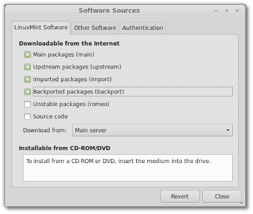 Linux Mint 13 - Sorgenti Software