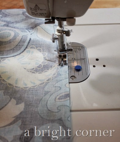 How to add a flange to a quilt border - a tutorial from A Bright Corner