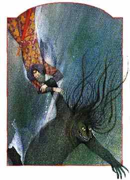 Grendel Dam Drags Beowulf Under, Asatru Gods And Heroes