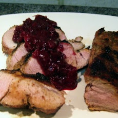 Roast Pork with Cranberry Glaze