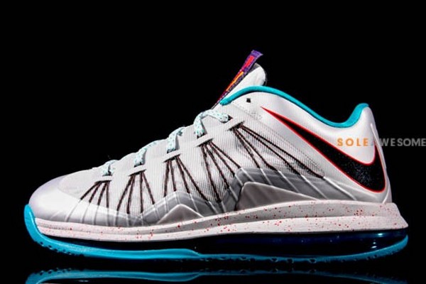 New Nike Air Max LeBron X Low Silver amp Teal 579765002