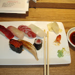 last sushi meal at narita airport in Shinjuku, Tokyo, Japan