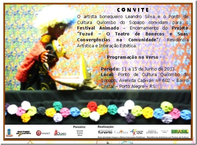 3.3 Convite  Digital . Festival Animado . Leandro Silva . 2013