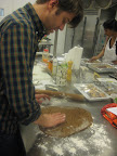Khalil Hymore making his family's super-secret gingerbread recipe.