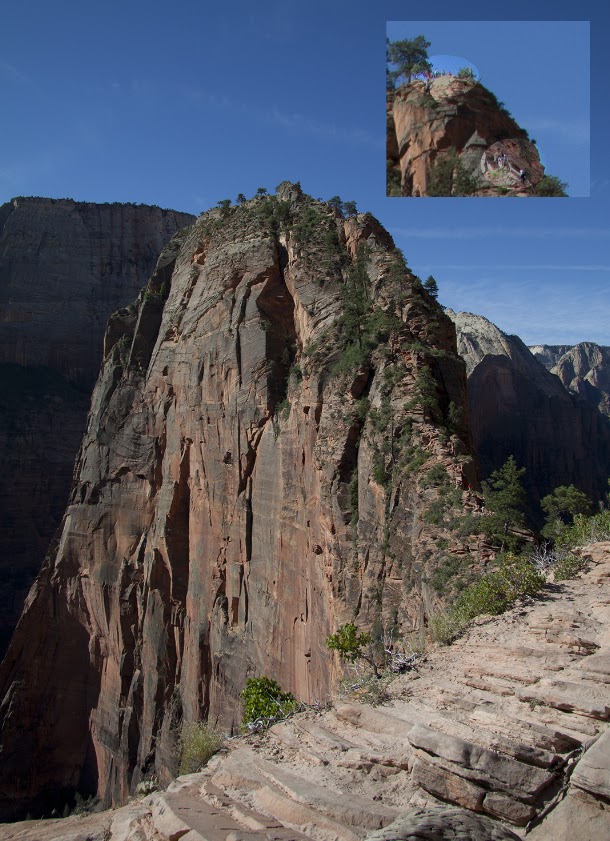 The Route to Angels Landing with Englarged Section