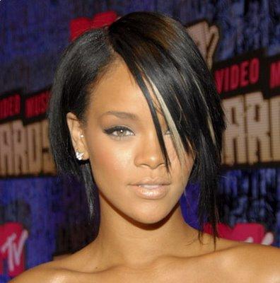 Celebrity Rihanna Short Pixie Hair Style 