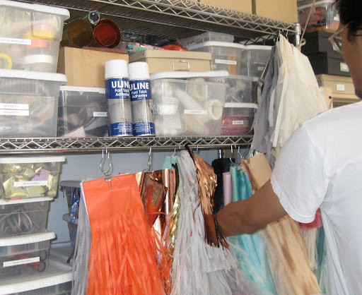Nick selecting some fringe for his next project.
