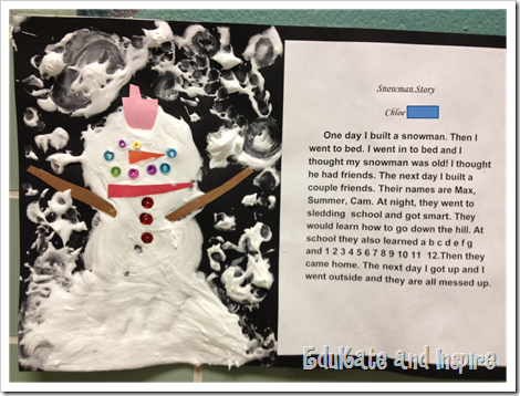 shaving cream snowmen