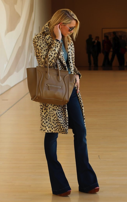 Flare Jeans via La Dolce Vita #leopard #celine