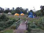 Looking back at our camp.
