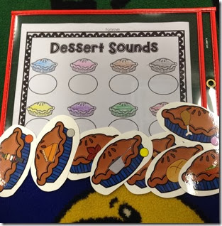 Dessert Sounds, my kids have to identify the picture and write a sound (beginning or end sound depending on your students ability)