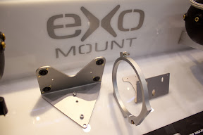 In the center of the display are the Hover-Mount Compressor Bracket, eXo Tank Clamp, and the ECU/VU4 Mount
