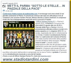 METTI IL PARMA SOTTO LE STELLE IN PLE DELLA PACE