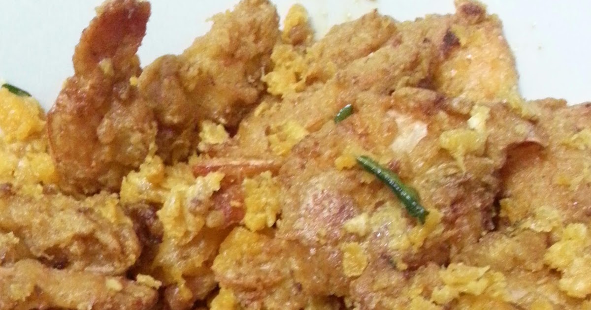 A Little Words Salted Egg Prawn aka Udang Masak Telur Asin