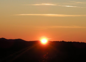 Sončni zahod na povratku./ Sunset on the way to the home.