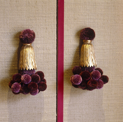 These handles are so whimsical and charming. This color plum keeps popping up on my radar (see Oct 29th post). I love the combination with gold.