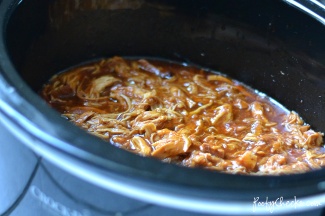 4 Ingredient Crock Pot BBQ Chicken - serve on texas toast, a baked potato or by iteself.