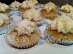 Frosted and dusted with coconut