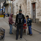 Foosball in the street, a common sight in Bolivia