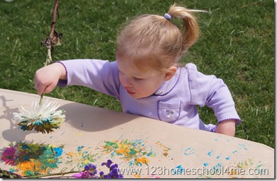 Toddler flower painting art project Toddler flower painting art project