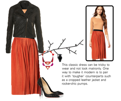 pleated midi dress1