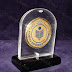 Acrylic vertical paperweight or medal stander with personalized sandwiched brass medal. Your text and logos can be incorporated into the designs you choose. www.medalit.com - Absi Co
