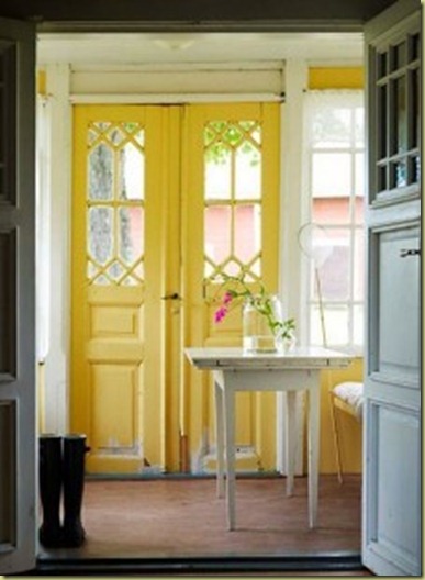 Yellow French Doors