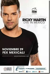 Ricky martin en Mexicali precios y mapa de lugares