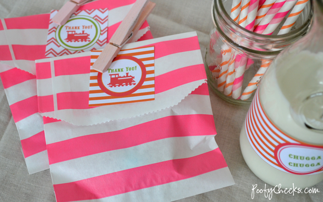 Free Girl Train Party Printables by Poofy Cheeks