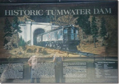 Tumwater Dam Interpretive Sign in 1998