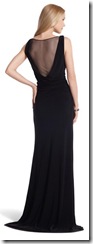 Sleeveless Black Gown with Split and Small Train
